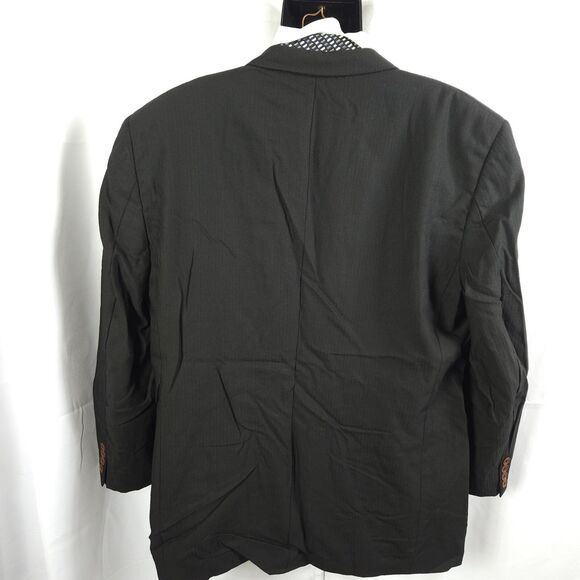 Hart Schaffner Marx Mens 46R Black Wool 3-Button Sports Coat Blazer - Picture 2 of 9